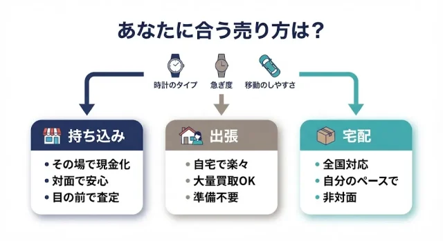 持ち込み・出張・宅配どれが向いているか
