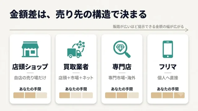 同じ品でも査定額が変わるのはなぜ？二束三文の正体
