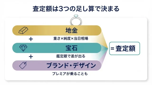 同じ指輪でも店で査定額が変わる理由