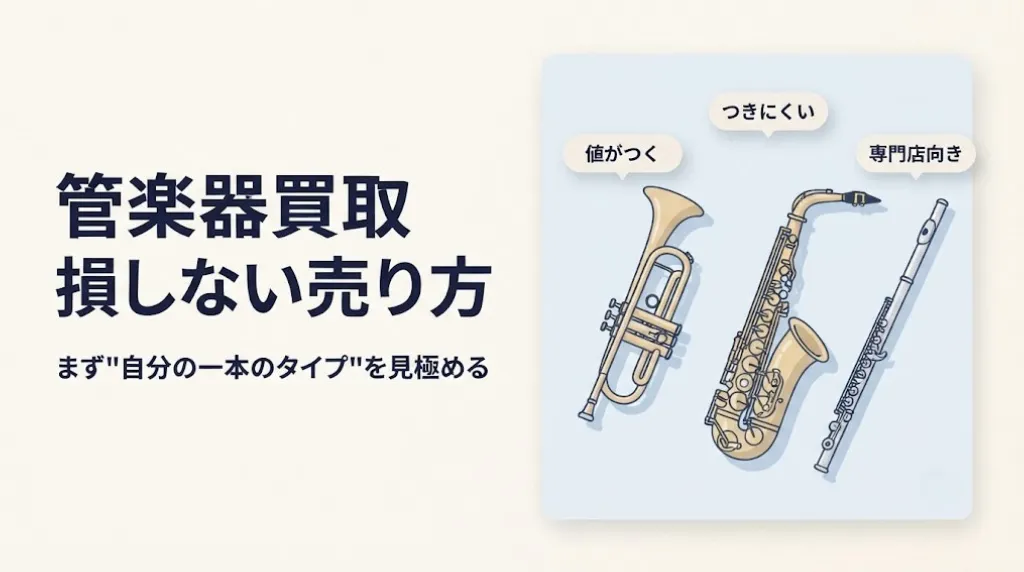 管楽器買取で損しない売り方|相場と3タイプの見極め方