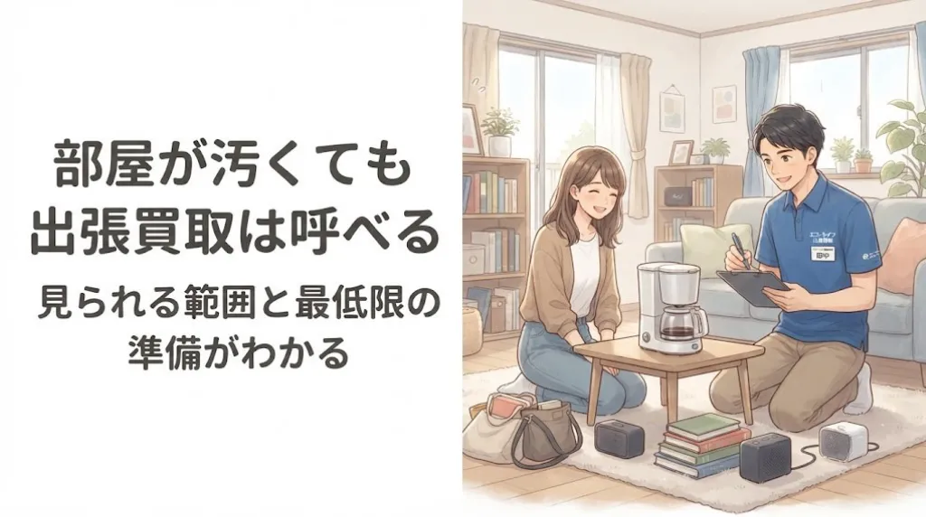 出張買取は部屋が汚くても呼べる｜見られる範囲と準備