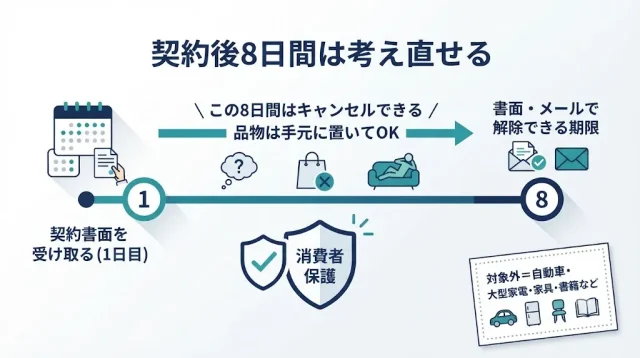 契約後8日間は考え直せる