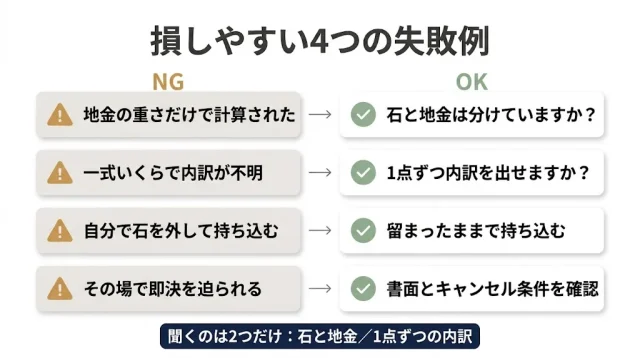 鑑定書なしで損しやすい4つの失敗と、防ぎ方