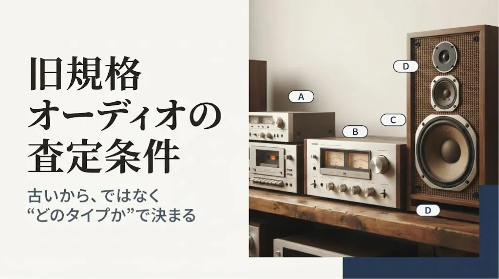 旧規格オーディオの査定条件｜4タイプで結論が変わる