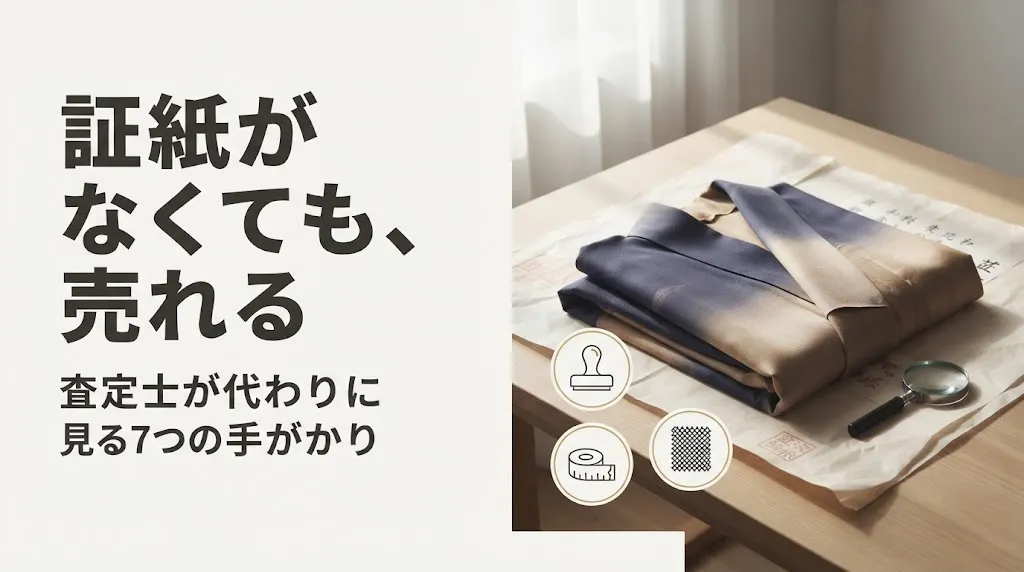 証紙なし着物の買取｜査定士が見る7つの手がかり