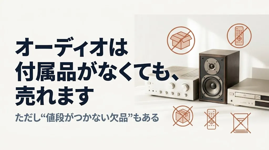 オーディオは付属品なしでも売れる|買取不可になる欠品とは