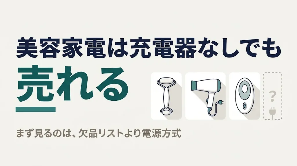 美容家電は充電器なしでも買取可能？減額の境目を解説