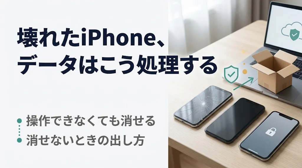 壊れたiPhone買取|データ消去できない端末の手放し方
