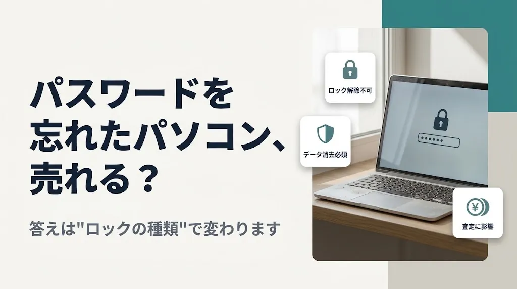パソコンのパスワード忘れでも売れる？ロック別の可否と手順