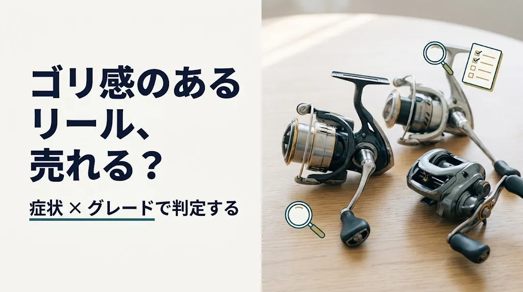 リールのゴリ感は買取できる?症状×グレード判定表