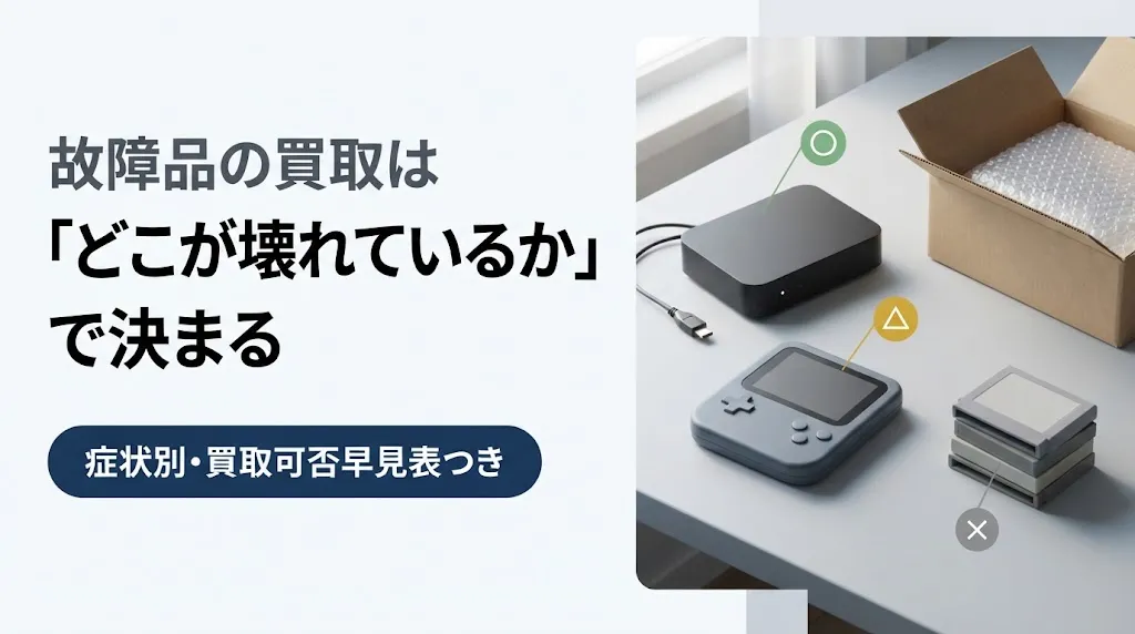 故障品は売れる?ゲーム機の症状別・買取可否早見表