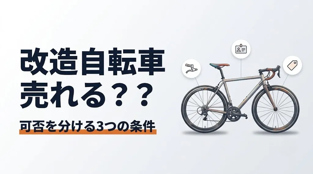 改造自転車の買取｜可否を分ける3つの査定条件