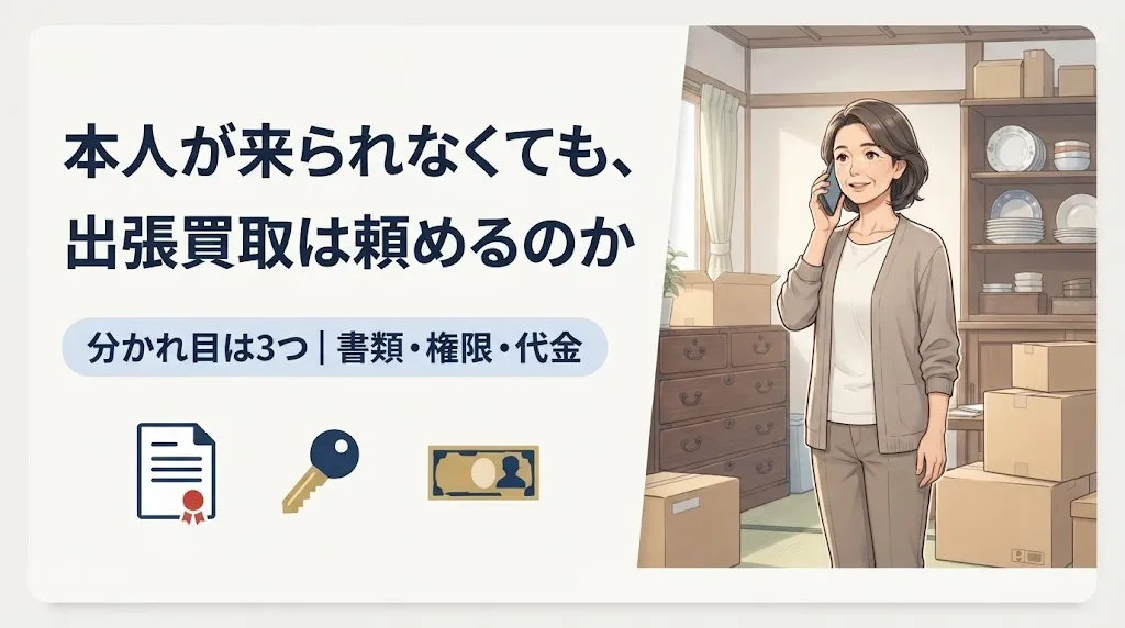 出張買取は代理人でもOK?本人不在の必要書類と進め方