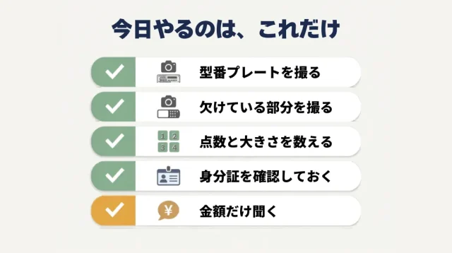 まず「どの分類の欠品か」を確かめてから動く