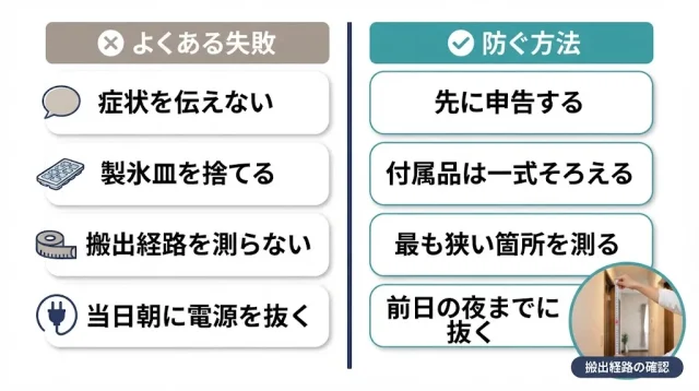 よくある失敗と、防ぐ方法