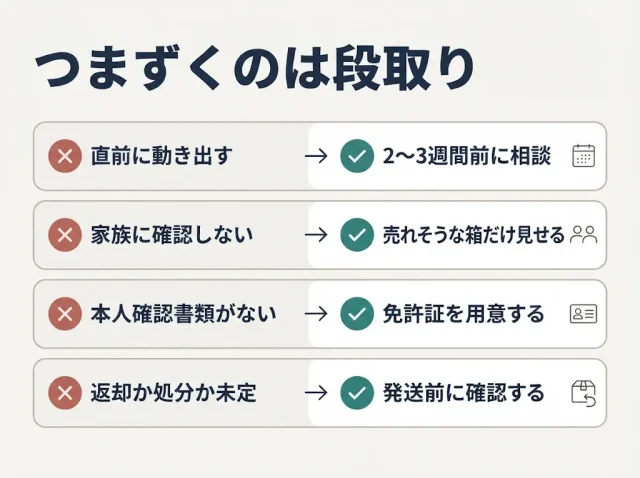 大量売却でよくある失敗と防ぎ方