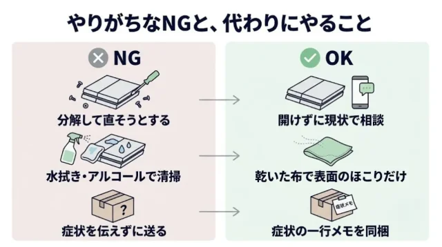 故障品でよくある失敗と、防ぐ方法