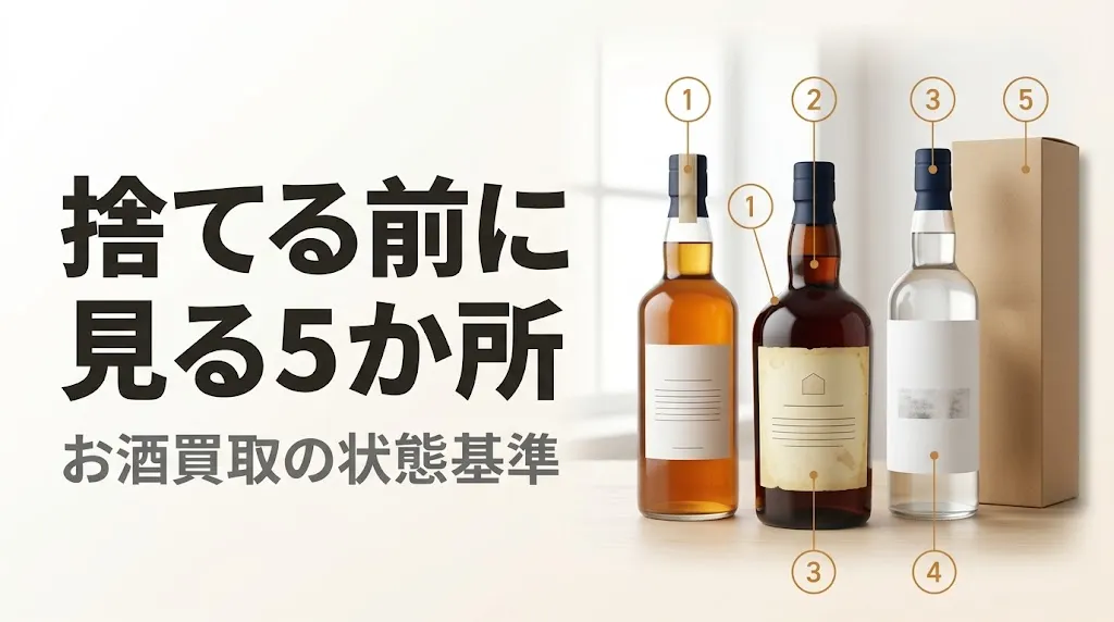 お酒買取の状態基準｜捨てる前に見る5か所と判断表