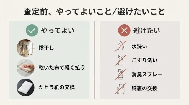 査定前に着物を洗ってはいけない理由