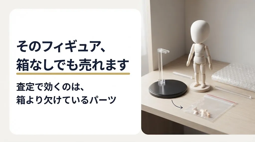 フィギュア箱なし買取｜台座・パーツ欠品はどこまで減額？