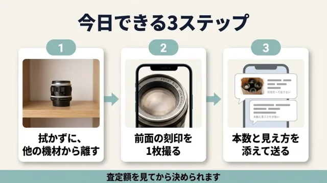 まず「拭かずに、見てもらう」から