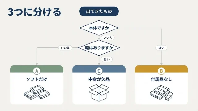 まず自分の欠品パターンを仕分ける