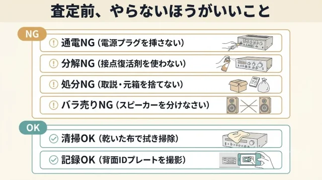 査定に出す前にやってはいけない5つのこと