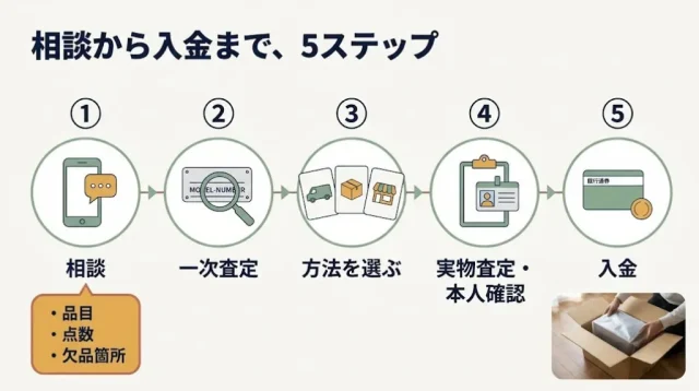 相談から入金までの流れと、最初に伝えるべき3つの情報