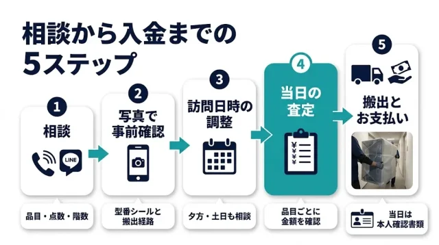 依頼から入金までの流れと、当日までに準備するもの