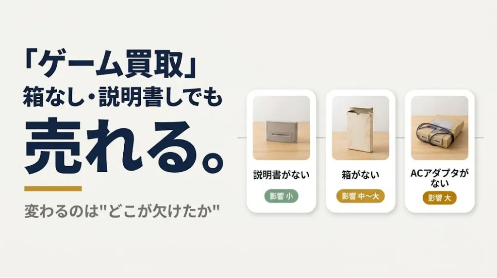 箱・説明書欠品のゲーム買取｜探す前に決める仕分け方
