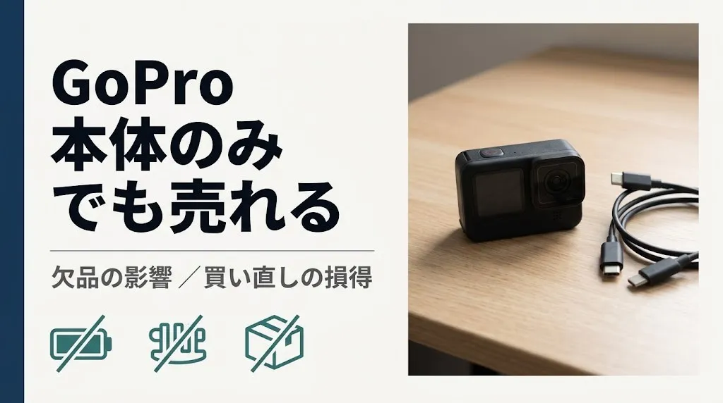 GoPro本体のみでも買取可能|欠品の影響と買い直しの損得