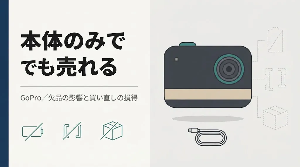 GoPro本体のみでも買取可能|欠品の影響と買い直しの損得