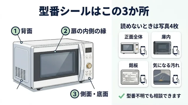 型番も部品名も分からないときの伝え方