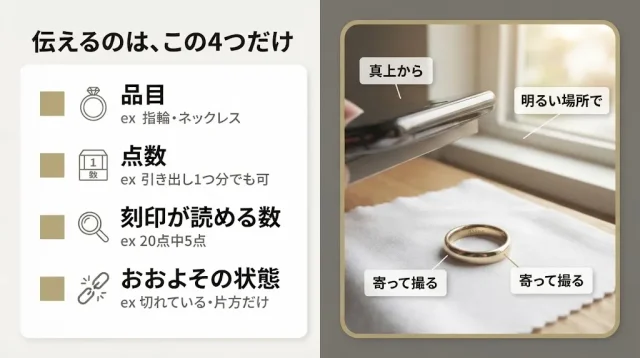 査定相談の進め方：伝えると話が早い情報と、写真の撮り方