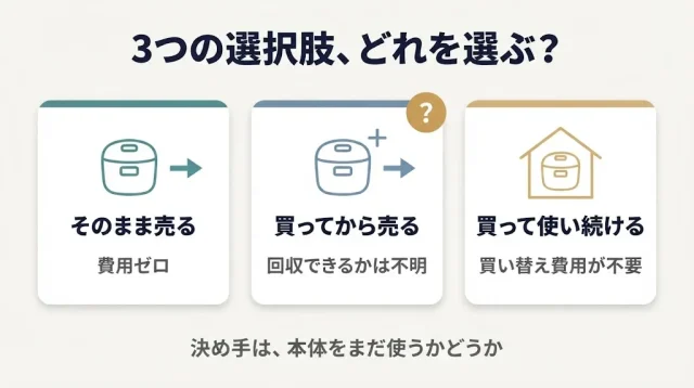 「内釜だけ買い替えてから売る」は得か損か