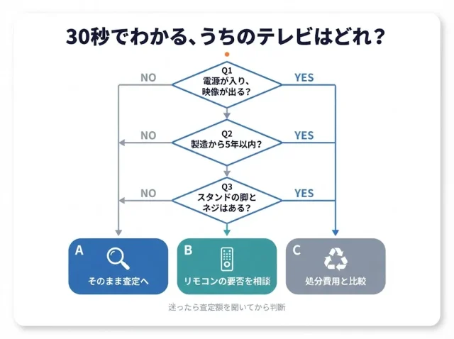 年式・サイズ・動作でここまで変わる｜自分のテレビを30秒で自己判定