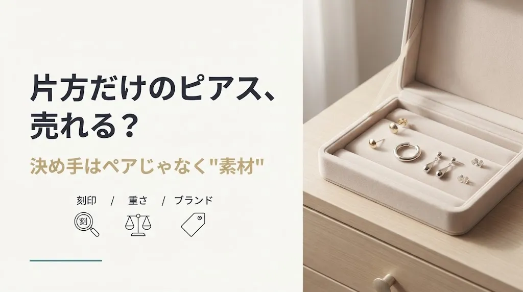 片方だけのピアスは買取できる？素材で決まる3つの分かれ道