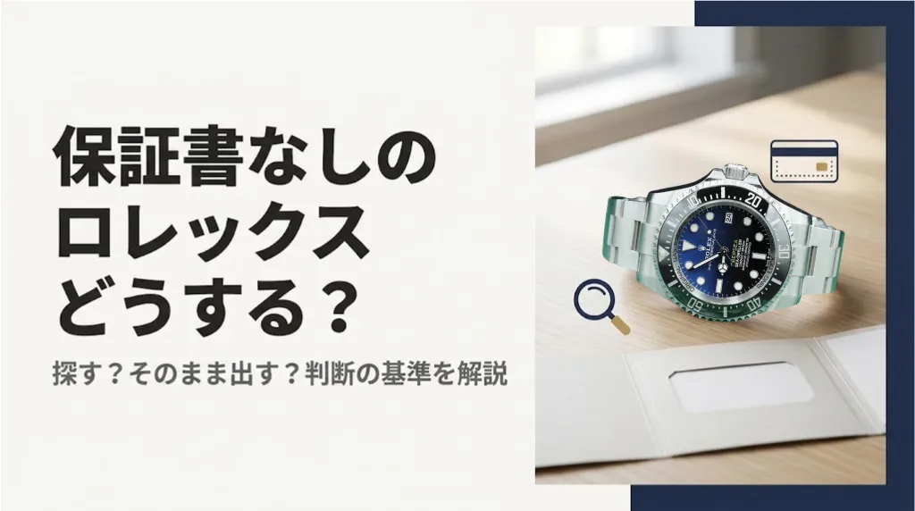 ロレックス保証書なし買取|探すか今出すかの判断基準