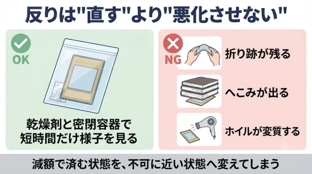反りは直してから売るべきか｜自分で戻そうとしないほうがいい場合