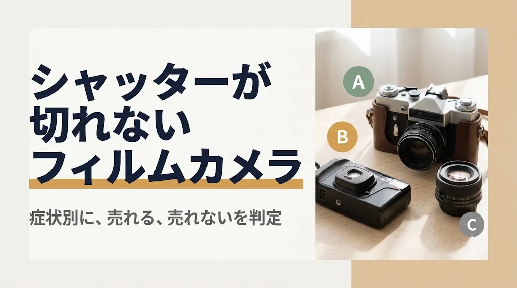シャッターが切れないフィルムカメラの買取｜症状別に判定
