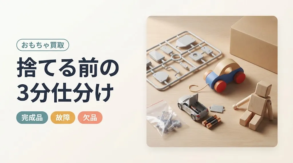 おもちゃ買取は完成品・故障・欠品でも可能?捨てる前の3分仕分け