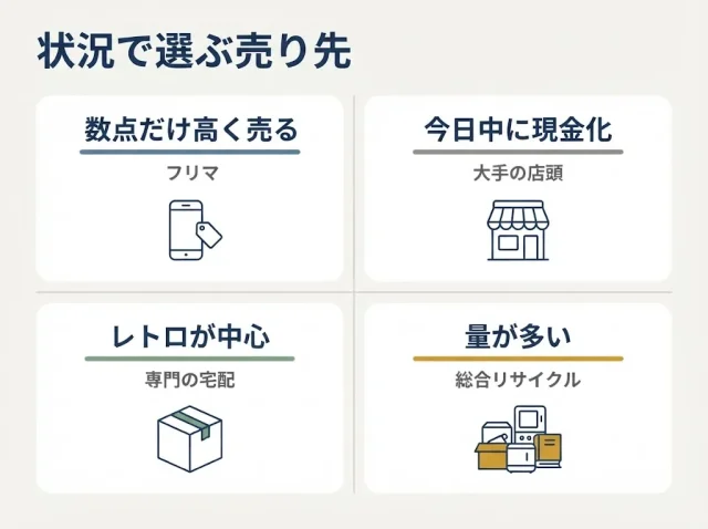  欠品品はどこに売る?4つの売り先を状況別に比較