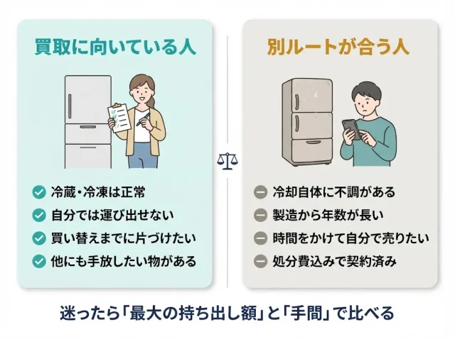 買取に出すのが向いている人・向いていない人