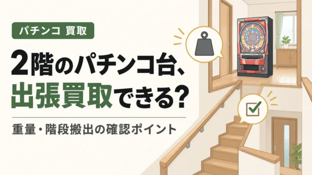 2階にあるパチンコ台は出張買取できる？重量・階段搬出の確認ポイント