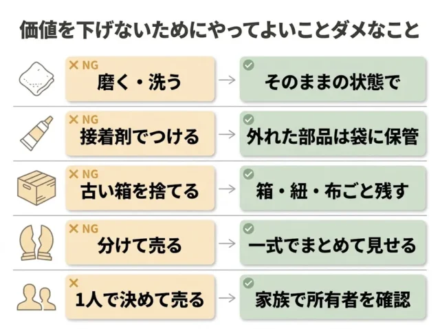 売る前にやってはいけない5つのこと