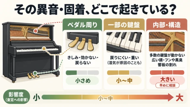 異音・固着は『どこで起きているか』で査定への影響が変わる