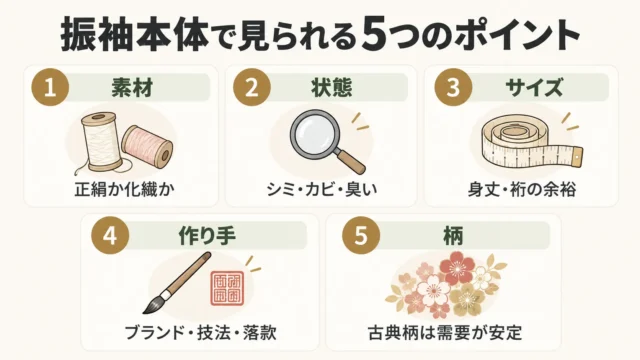 欠品よりも査定額を左右しやすい振袖本体の査定条件