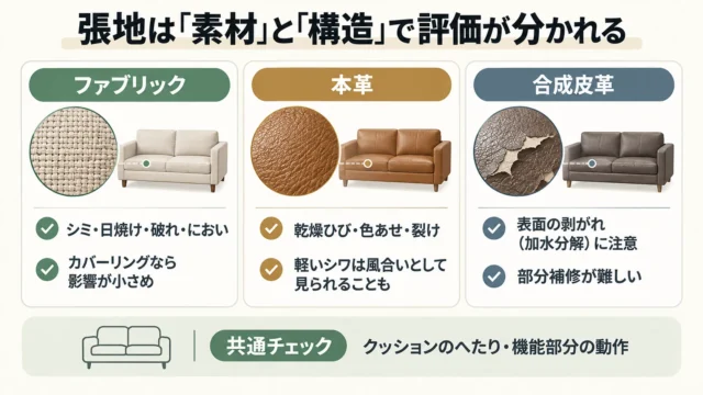 張地の査定ポイント:素材と構造で評価が分かれる