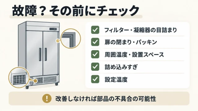 「故障」と決めつける前に：冷えない原因を切り分ける