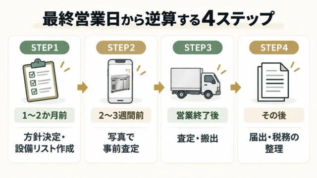 事業整理の進め方|最終営業日から逆算する